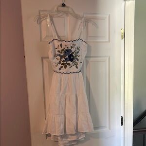 Altar'd State White Sleeveless Sundress Scoop Neck